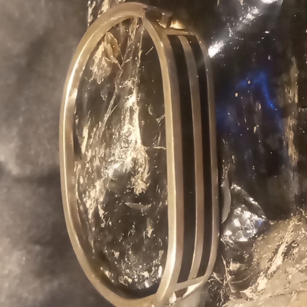 Taxco mexico sterling silver & black onyx size 7 hinged . 925 Steeling Silver. - Picture 8 of 8